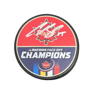 Colton Parayko St Louis Blues Autographed 2025 4 Nations Face Off Champions Logo Puck - JSA COA