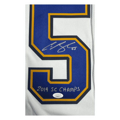 Colton Parayko St Louis Blues Autographed Adidas Away Jersey with Inscription - JSA COA