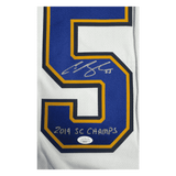 Colton Parayko St Louis Blues Autographed Adidas Away Jersey with Inscription - JSA COA