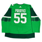 
Colton Parayko St Louis Blues Autographed Adidas St Patricks Day Jersey - JSA COA — Front