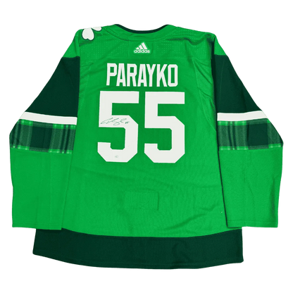 Colton Parayko St Louis Blues Autographed Adidas St Patricks Day Jersey - JSA COA
