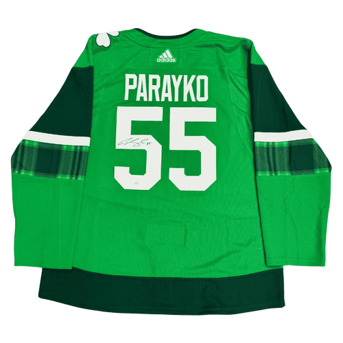Colton Parayko St Louis Blues Autographed Adidas St Patricks Day Jersey - JSA COA