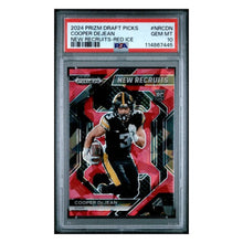 Cooper DeJean PSA 10 2024 Panini Prizm Draft Picks New Recruits Red Ice Rookie RC Card #NRCDN
