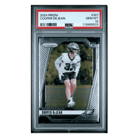 Cooper DeJean PSA 10 2024 Panini Prizm Rookie RC Card #321