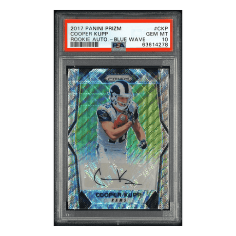 Cooper Kupp PSA 10 2017 Panini Prizm Rookie Auto - Blue Wave Card #CKP