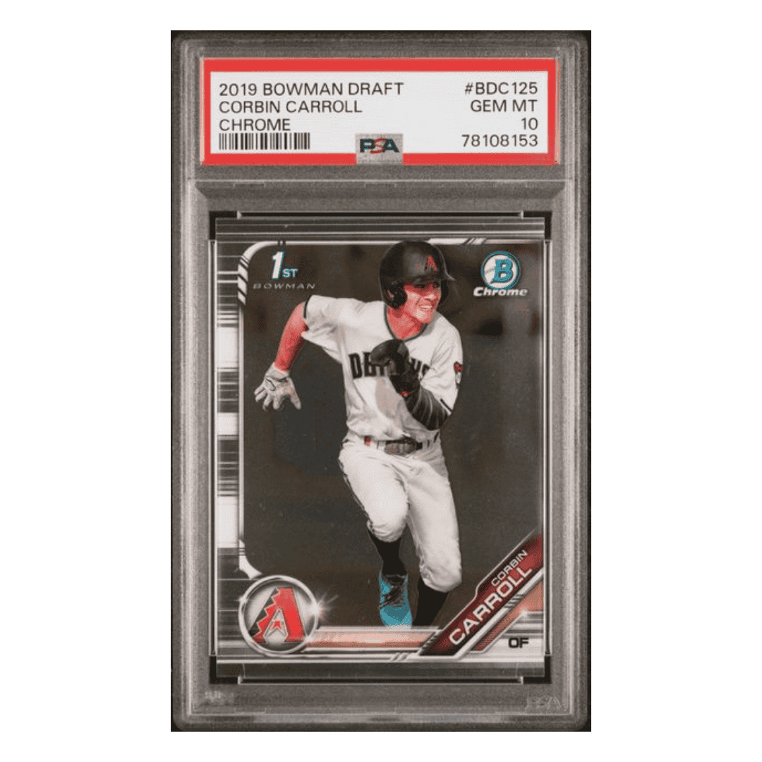 Corbin Carroll PSA 10 2019 Topps Bowman Draft Chrome Card #BDC125