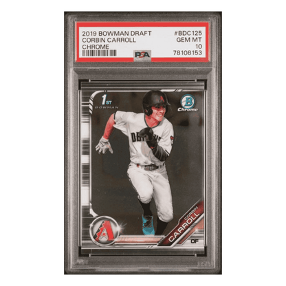 Corbin Carroll PSA 10 2019 Topps Bowman Draft Chrome Card #BDC125