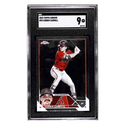 Corbin Carroll SGC 9 2023 Topps Chrome Rookie RC Card #95