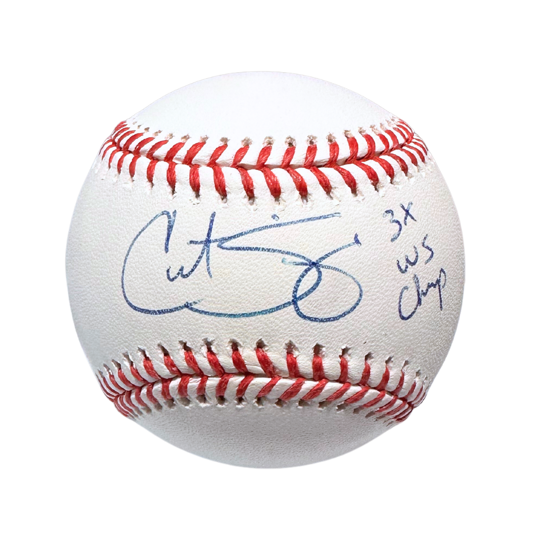 Curt Schilling Boston Red Sox Autographed Baseball w/ "3x WS CHAMP" Inscription - Fan Cave COA