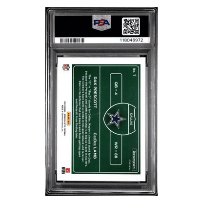 Dak Prescott & CeeDee Lamb PSA 9 2024 Panini Donruss Optic Downtown Duos Card #1