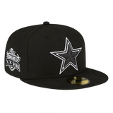 Dallas Cowboys New Era Black Super Bowl XXVII Patch 59FIFTY Fitted Hat