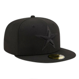 Dallas Cowboys New Era Black on Black 59FIFTY Fitted Hat