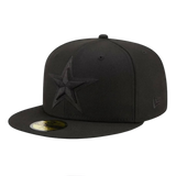 Dallas Cowboys New Era Black on Black 59FIFTY Fitted Hat