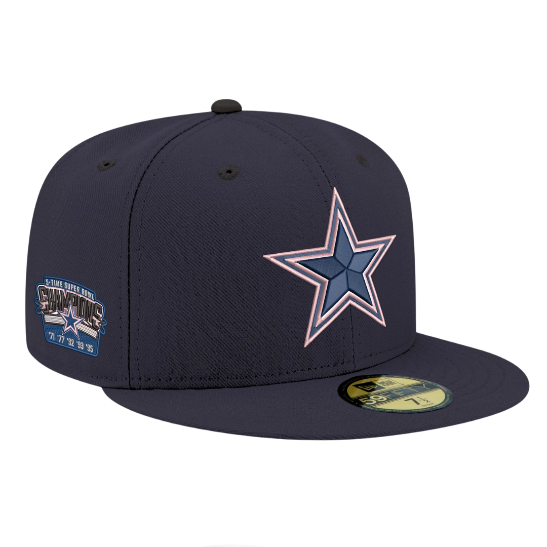 Dallas Cowboys New Era Pink Star 59FIFTY Fitted Hat