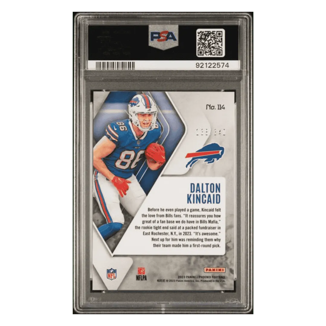 Dalton Kincaid PSA 10 2023 Panini Phoenix Fire Burst #d/ 340 Card #114
