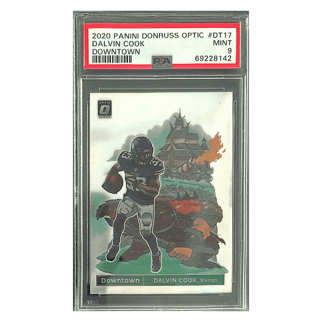 Dalvin Cook PSA 9 2020 Panini Donruss Optic Downtown Card #DT17