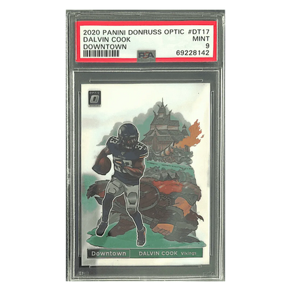 Dalvin Cook PSA 9 2020 Panini Donruss Optic Downtown Card #DT17