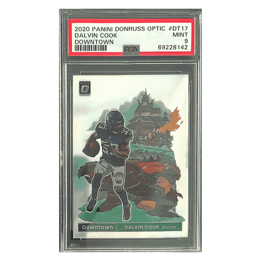 Dalvin Cook PSA 9 2020 Panini Donruss Optic Downtown Card #DT17