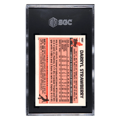 Darryl Strawberry SGC 8.5 1983 Topps Traded Rookie RC Card #108T