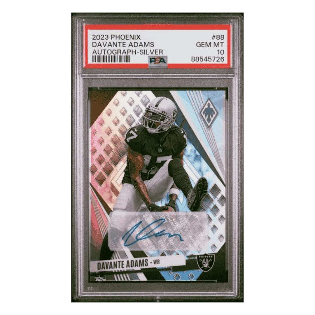 Davante Adams PSA 10 2023 Panini Phoenix Autograph Silver Card #88