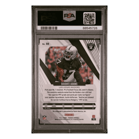 Davante Adams PSA 10 2023 Panini Phoenix Autograph Silver Card #88