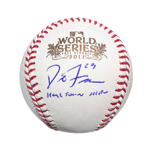 David Freese St Louis Cardinals Autographed 2011 World Series Baseball w/ "Hometown Hero" Inscription - JSA COA