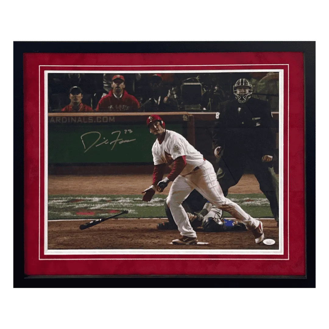 David Freese St Louis Cardinals Autographed Framed 16x20 Photo - JSA COA