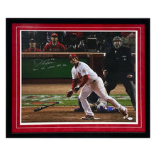 David Freese St Louis Cardinals Autographed Framed 20x24 Photo w/Inscription - JSA COA