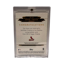David Freese St Louis Cardinals Autographed Topps Tribute to the Pastime Yellow Foil #TPT-DF Card #'D 22/30