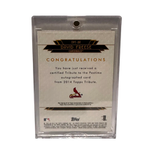David Freese St Louis Cardinals Autographed Topps Tribute to the Pastime Yellow Foil #TPT-DF Card #'D 22/30