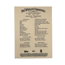 David Freese St Louis Cardinals Topps 2009 Allen & Ginter's #177 Rookie Card