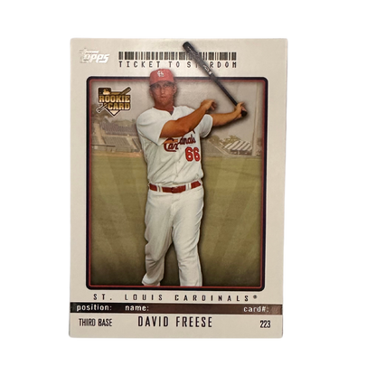 David Freese St Louis Cardinals Topps Ticket to Stardom Rookie #223 Card