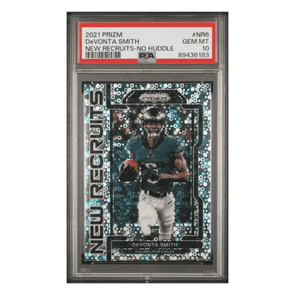 DeVonta Smith PSA 10 2021 Panini Prizm New Recruits - No Huddle Card #NR6