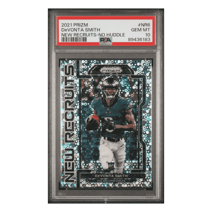 DeVonta Smith PSA 10 2021 Panini Prizm New Recruits - No Huddle Card #NR6
