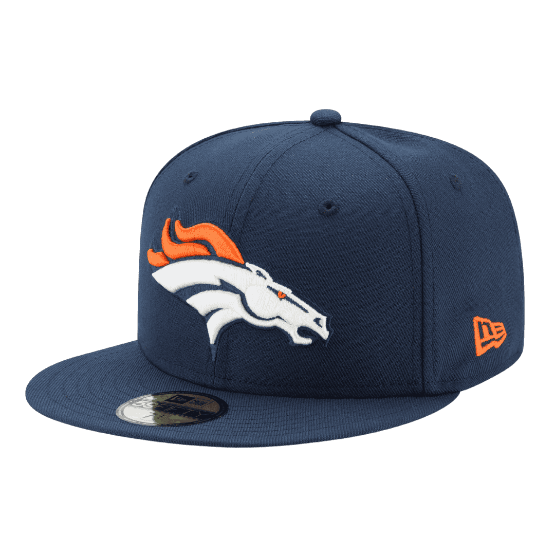 Denver Broncos Basic New Era Oceanside Blue 59FIFTY Fitted Hat