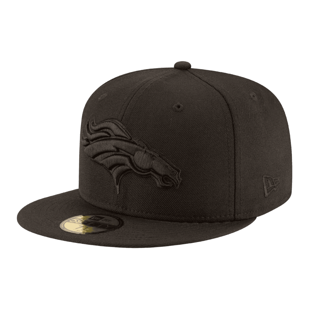 Denver Broncos Black On Black New Era 59FIFTY Fitted Hat