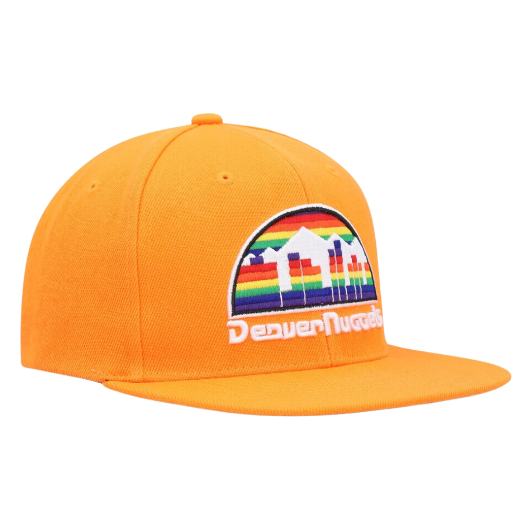 Denver Nuggets Mitchell and Ness Orange Core Basic Snapback Hat