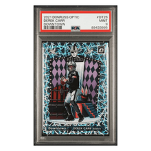 Derek Carr PSA 9 2021 Panini Donruss Optic Downtown Card #DT26