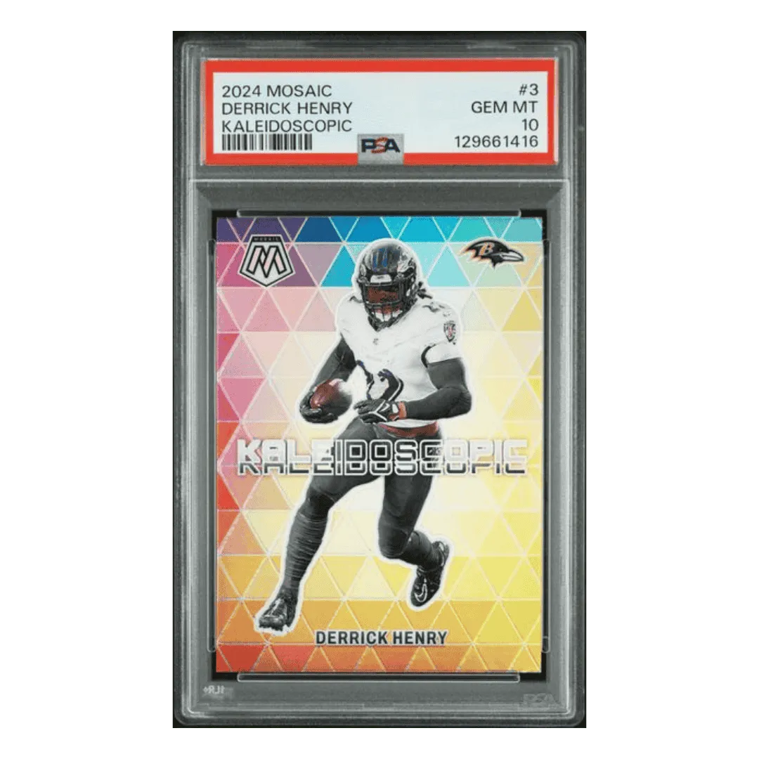 Derrick Henry PSA 10 2024 Panini Mosaic Kaleidoscopic Case Hit Card #3