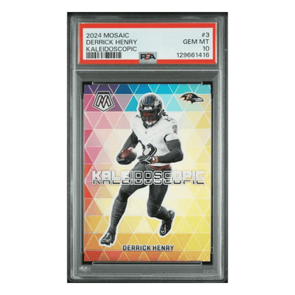 Derrick Henry PSA 10 2024 Panini Mosaic Kaleidoscopic Case Hit Card #3