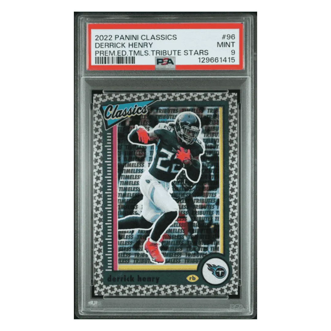 Derrick Henry PSA 9 2022 Panini Classics Premium Edition Timeless Tribute Stars #d/ 6 Card #96
