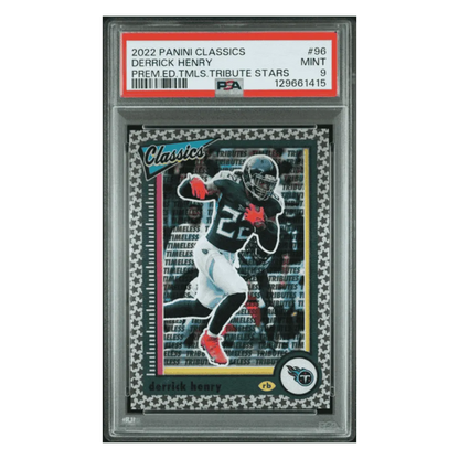 Derrick Henry PSA 9 2022 Panini Classics Premium Edition Timeless Tribute Stars #d/ 6 Card #96