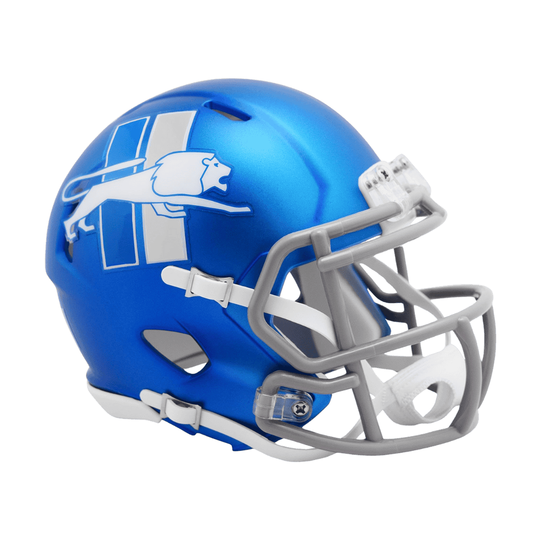 Detroit Lions 2023 Alt On Field Speed Riddell Mini Football Helmet