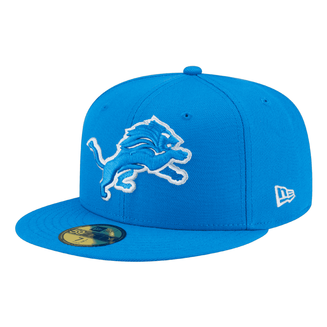 Detroit Lions Basic New Era Blue 59FIFTY Fitted Hat