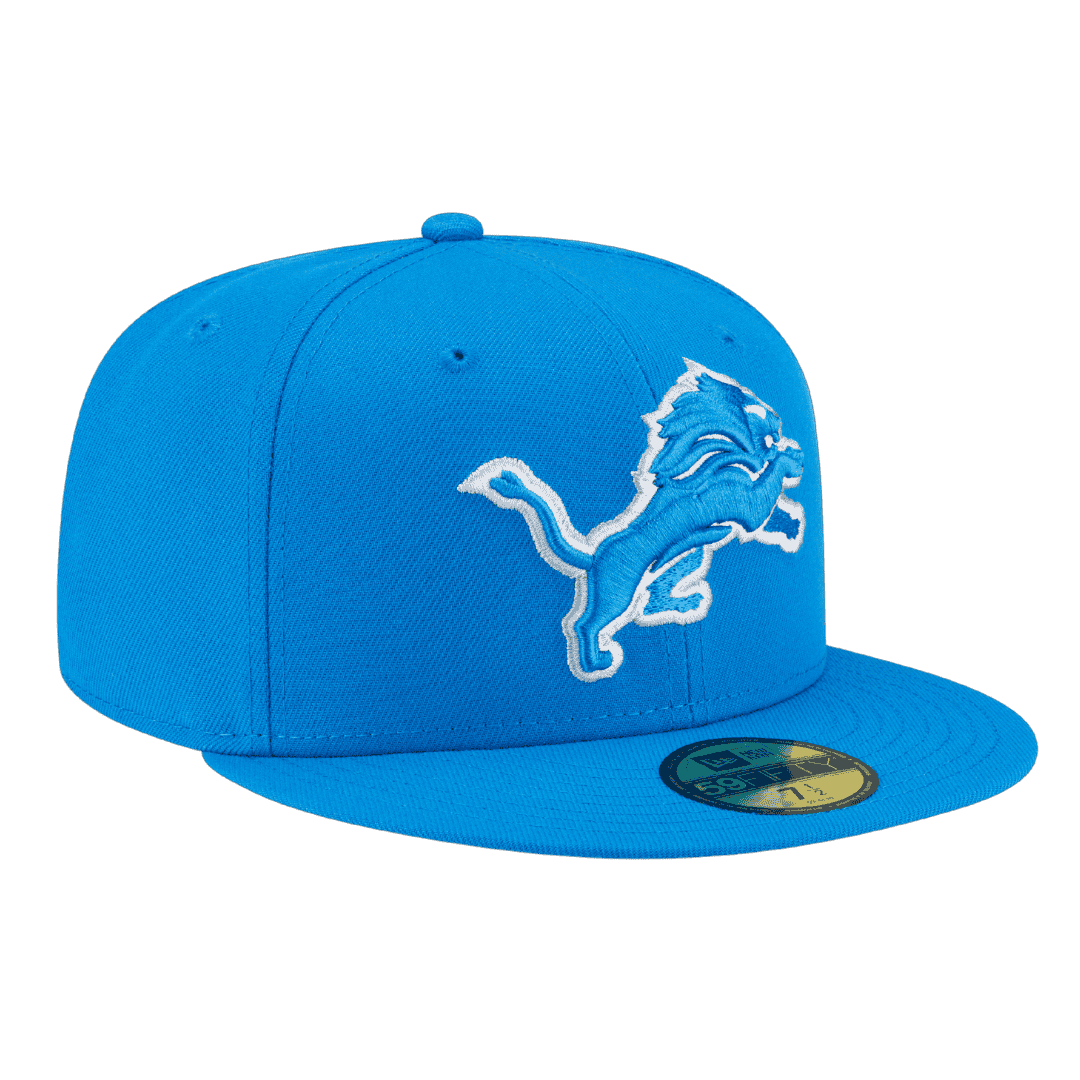 Detroit Lions Basic New Era Blue 59FIFTY Fitted Hat