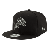 Detroit Lions Black & White Logo New Era 9FIFTY Adjustable Snapback Hat