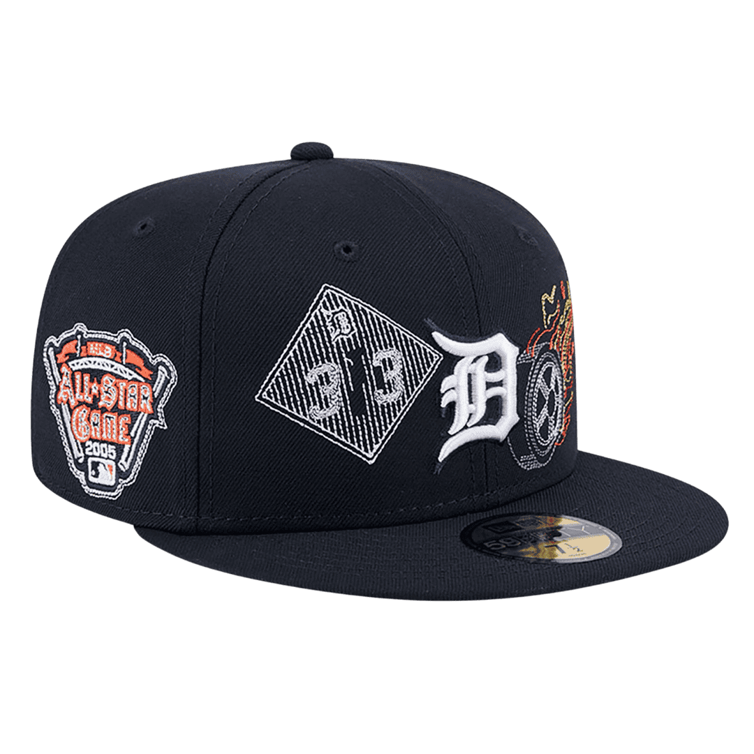 Detroit Tigers State Stitch New Era Navy 59FIFTY Fitted Hat