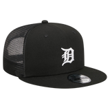 Detroit Tigers Trucker Meshback New Era Black 9FIFTY Adjustable Snapback Hat