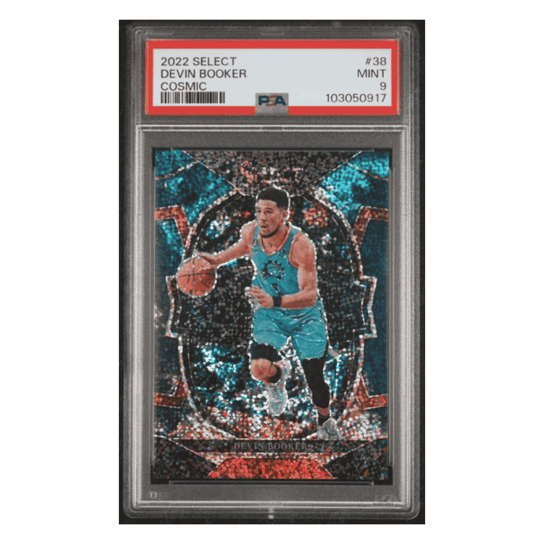 Devin Booker PSA 9 2022 Panini Select Cosmic Card #38
