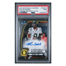 Dillon Gabriel PSA 9 2024 Topps Bowman University Chrome Prospect Autograph Card #PADGA